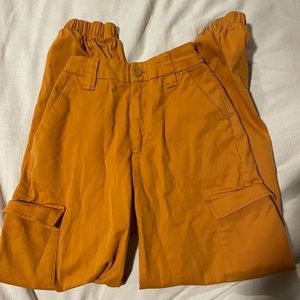 Urban outfitters orange cargo joggers